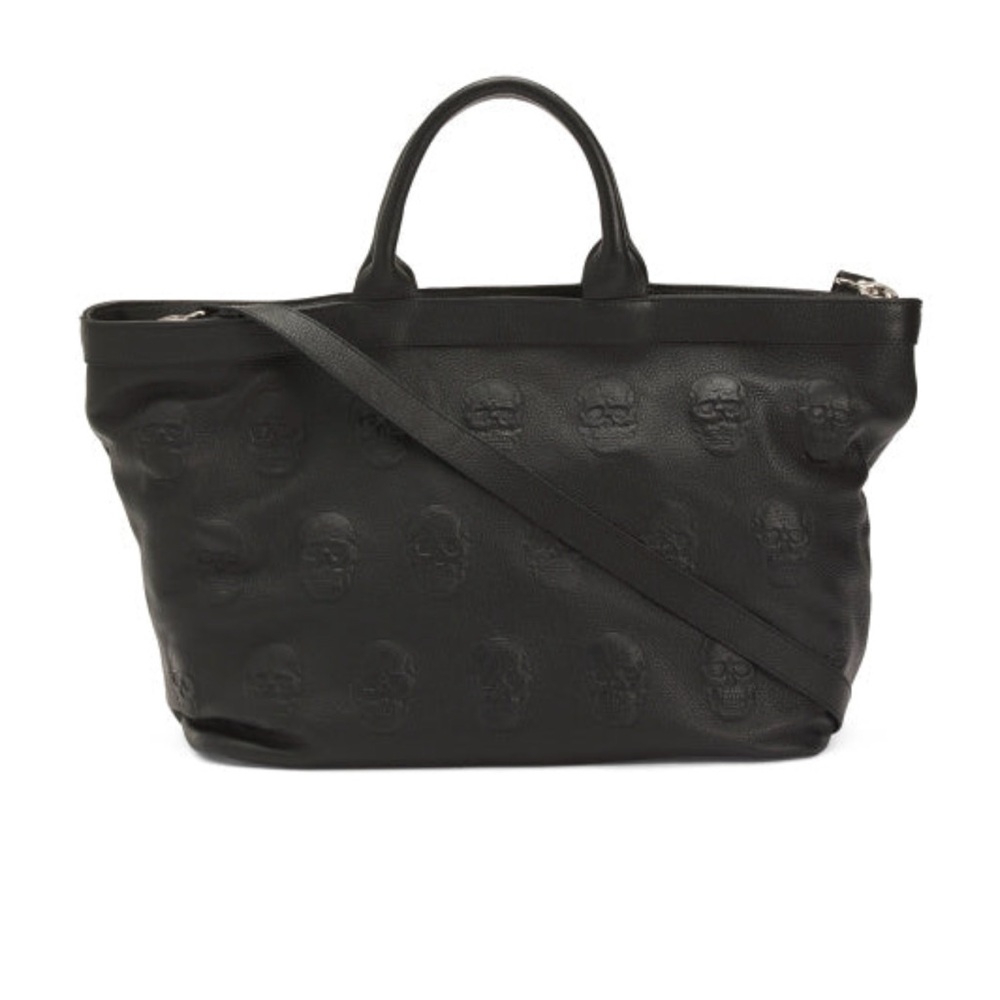 IO PELLE Italian Leather Multi Skull Tote bag